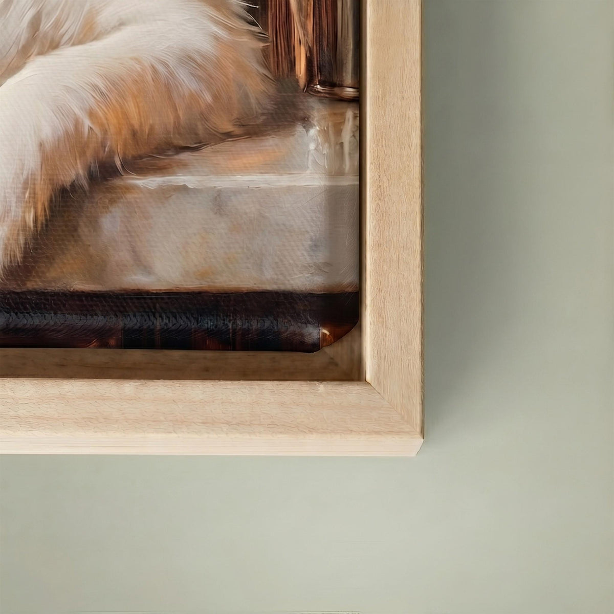 White Cat Espresso Martini Framed Canvas — view 6 of 20