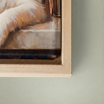 White Cat Espresso Martini Framed Canvas — view 6 of 20