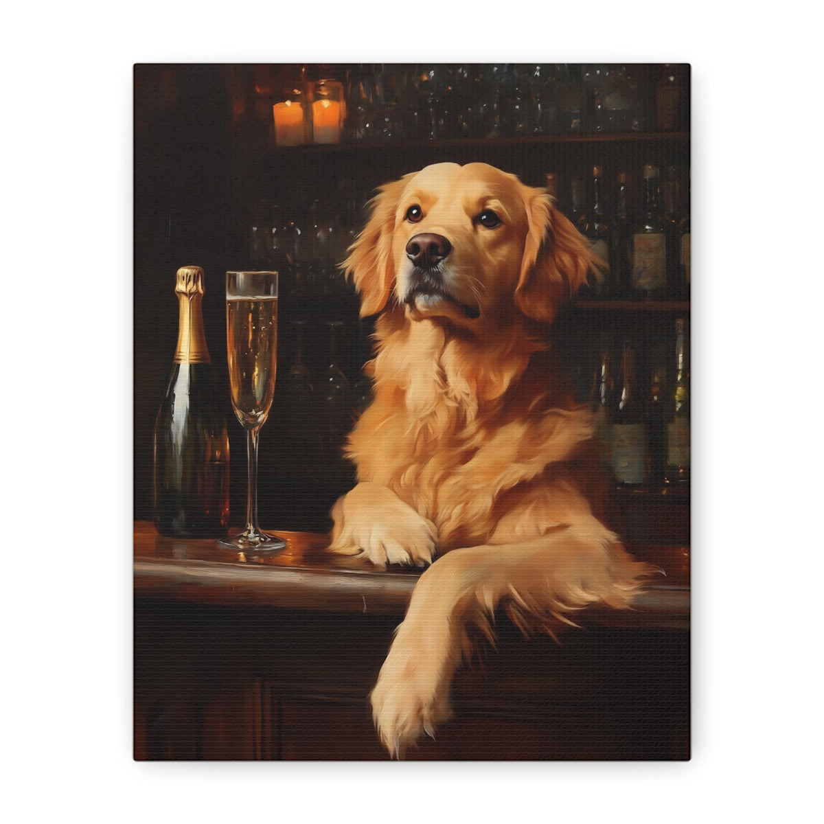 Golden Retriever Champagne Canvas Art — view 16 of 17