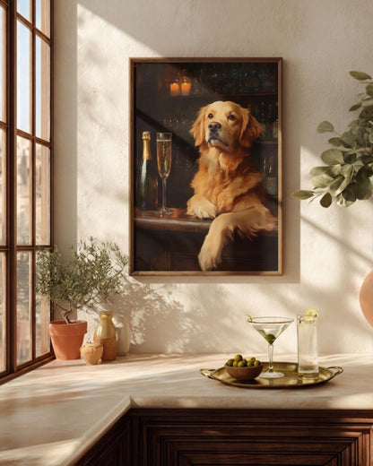 Golden Retriever Champagne Canvas Art — view 10 of 17