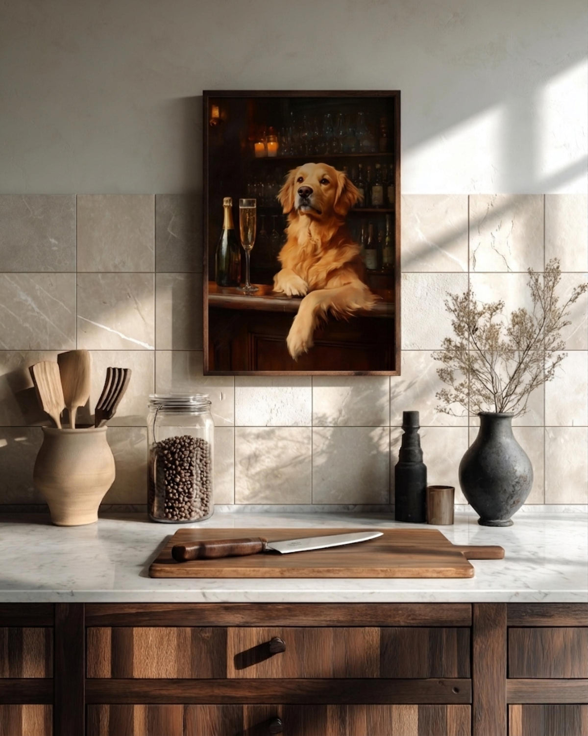 Golden Retriever Champagne Canvas Art — view 11 of 17