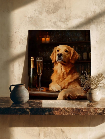 Golden Retriever Champagne Canvas Art — view 8 of 17