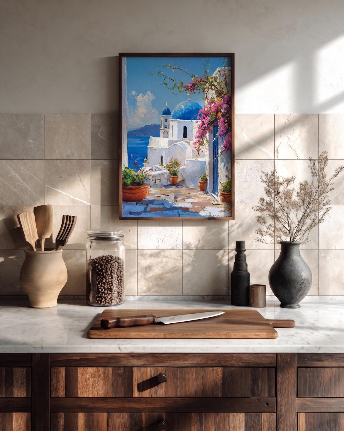 Santorini Framed Canvas Art — view 13 of 20