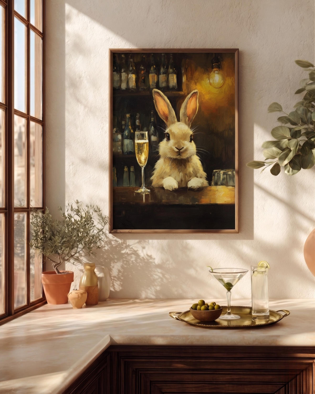 Rabbit Champagne Bar Art — view 11 of 20