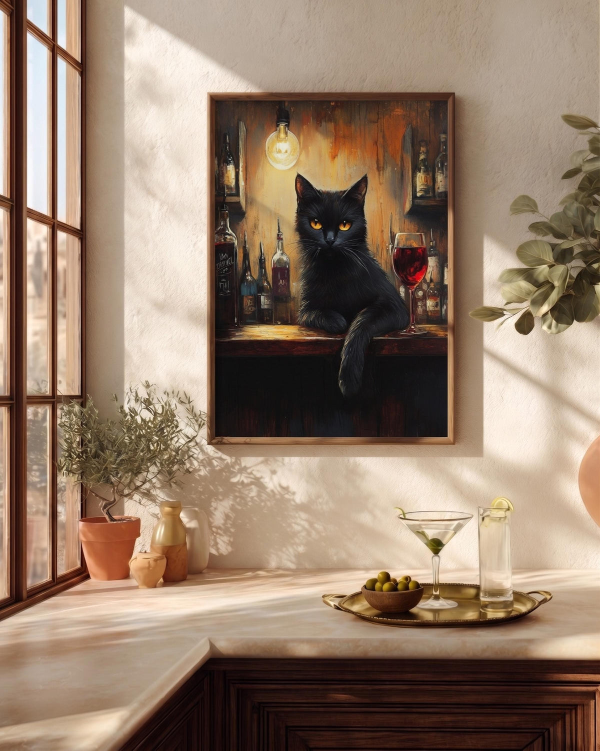 Black Cat Wine Bar Canvas Print — view 8 of 20