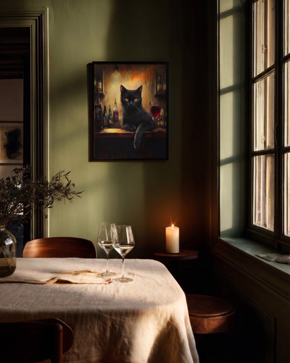 Black Cat Wine Bar Canvas Print — view 19 of 20