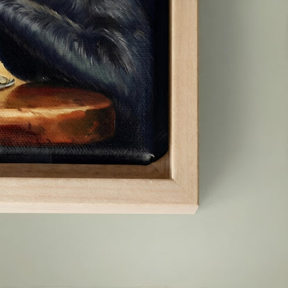 Black Cat Martini Framed Canvas — view 11 of 20
