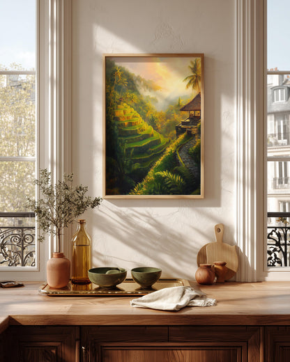 Framed Bali Rice Terrace Canvas Art — view 8 of 20