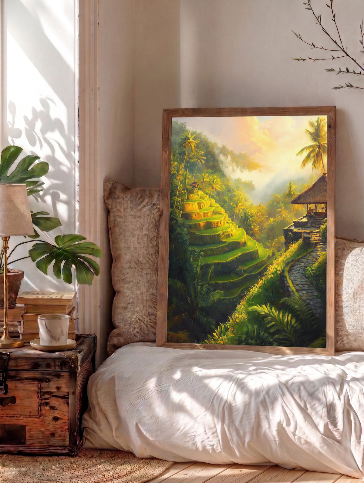 Framed Bali Rice Terrace Canvas Art — view 6 of 20
