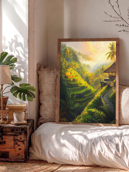 Framed Bali Rice Terrace Canvas Art — view 6 of 20