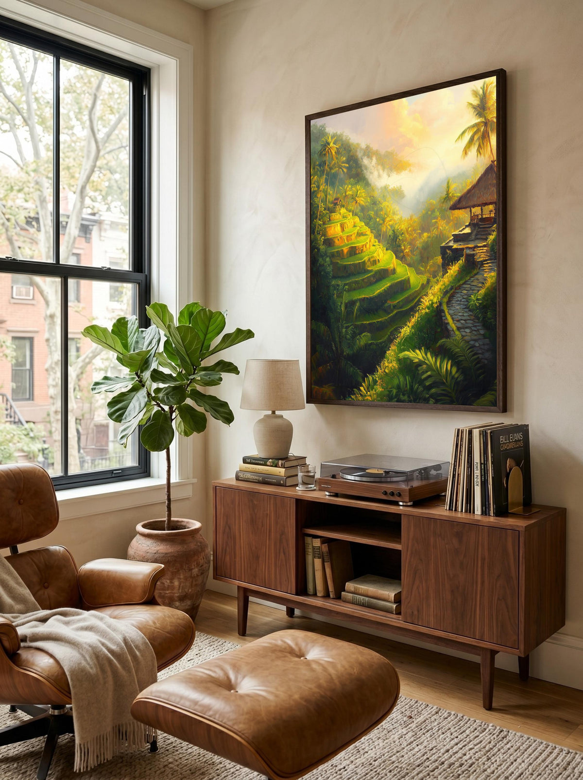 Framed Bali Rice Terrace Canvas Art — view 18 of 20