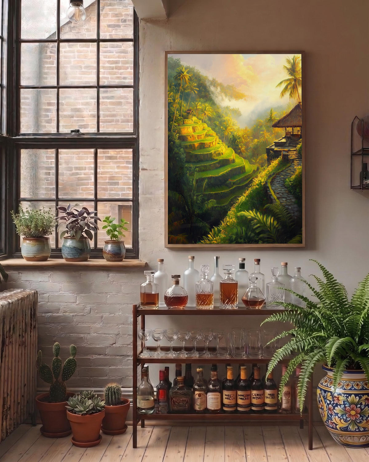 Framed Bali Rice Terrace Canvas Art — view 9 of 20