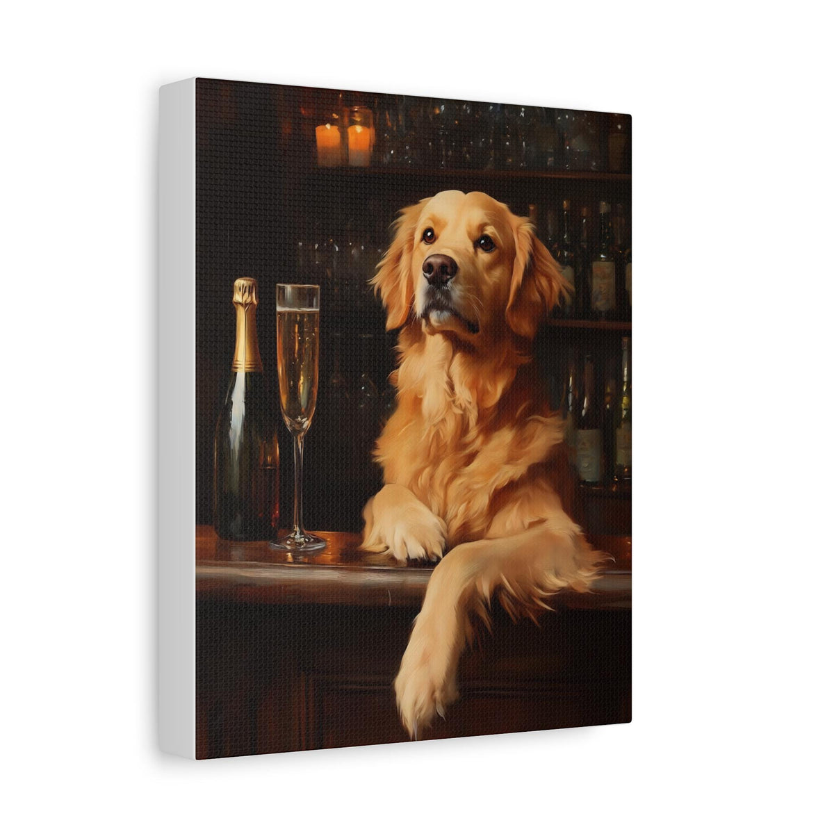Golden Retriever Champagne Canvas Art — view 17 of 17