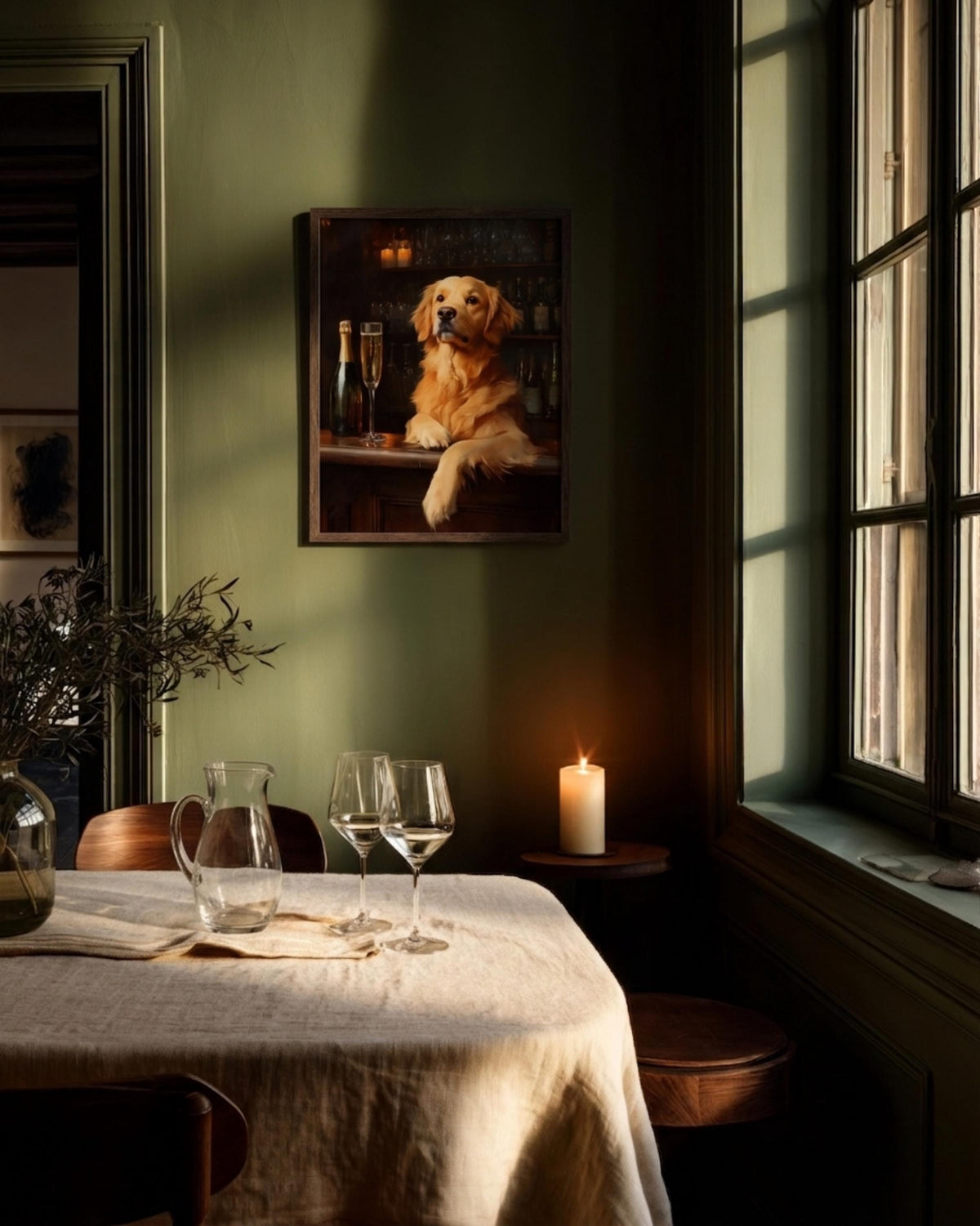 Golden Retriever Champagne Canvas Art — view 12 of 17