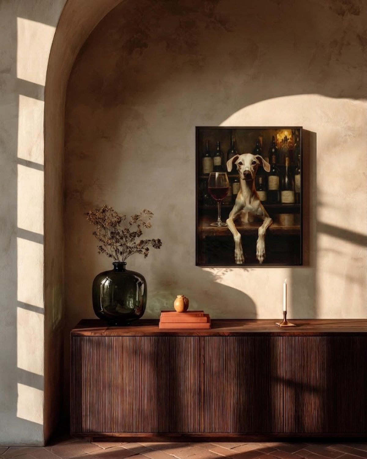 Italian Greyhound Wine Bar Canvas Art — view 7 of 17