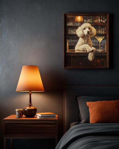 Poodle Martini Framed Canvas Art — view 18 of 20