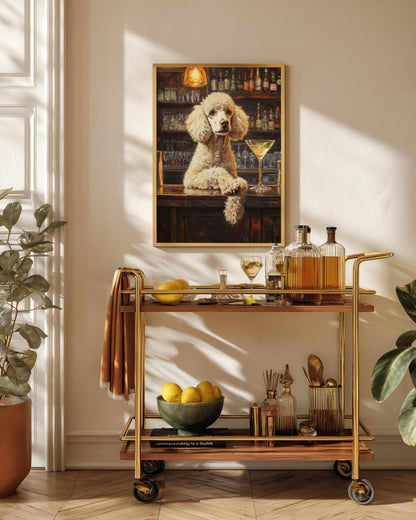 Poodle Martini Framed Canvas Art — view 11 of 20