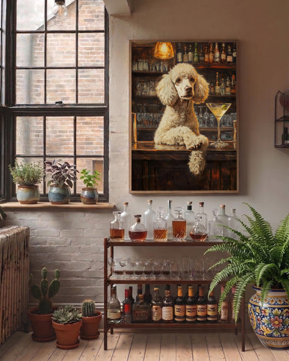 Poodle Martini Framed Canvas Art — view 8 of 20