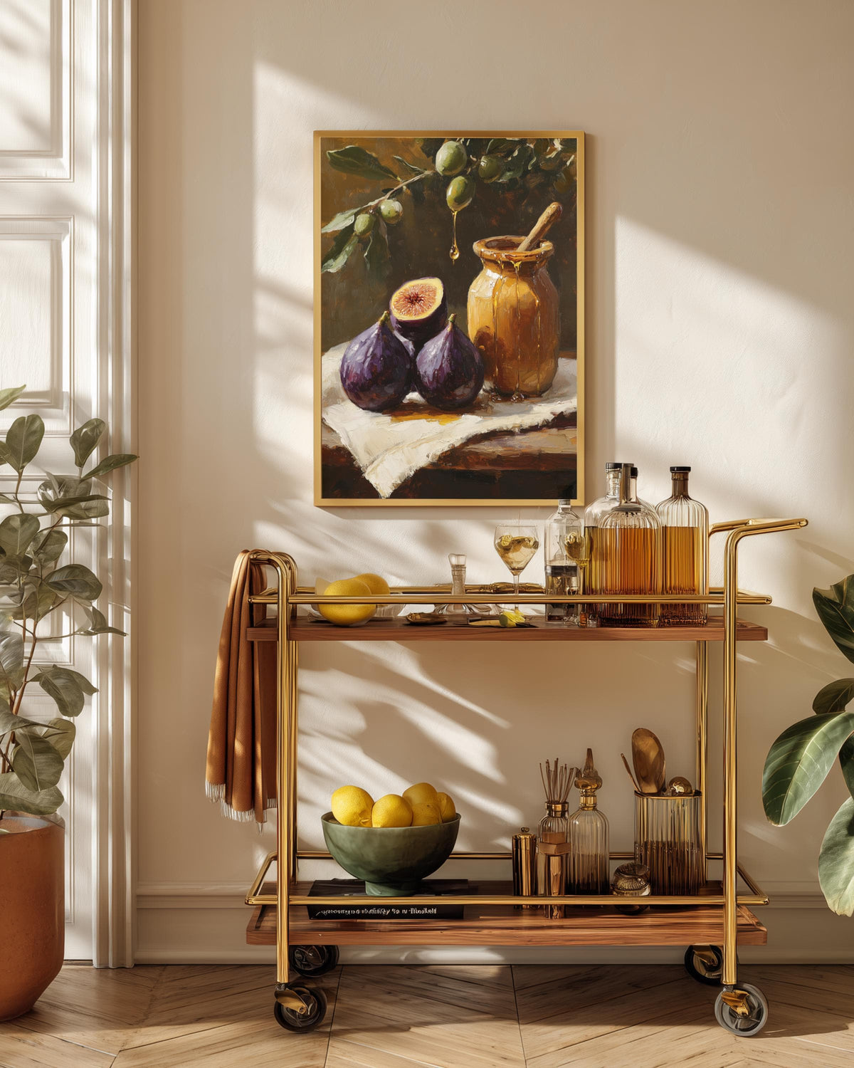 Mediterranean Fig Still Life Framed Canvas Print — view 6 of 20
