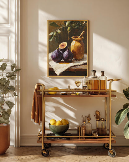 Mediterranean Fig Still Life Framed Canvas Print — view 6 of 20