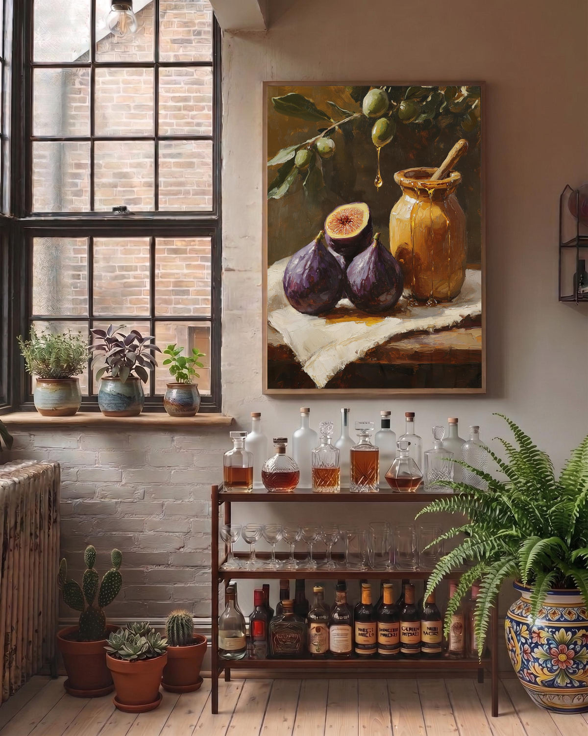 Mediterranean Fig Still Life Framed Canvas Print — view 9 of 20
