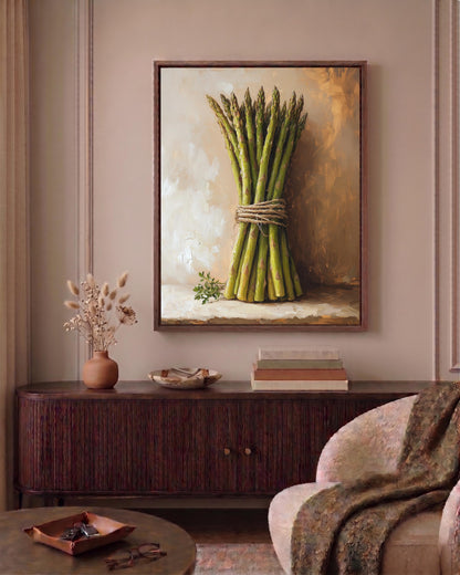 Kitchen still life framed canvas art set in a solid wood frame, ready to hang