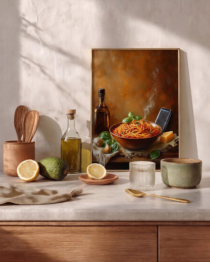 Italian Pasta Still Life Framed Canvas Print — view 18 of 20