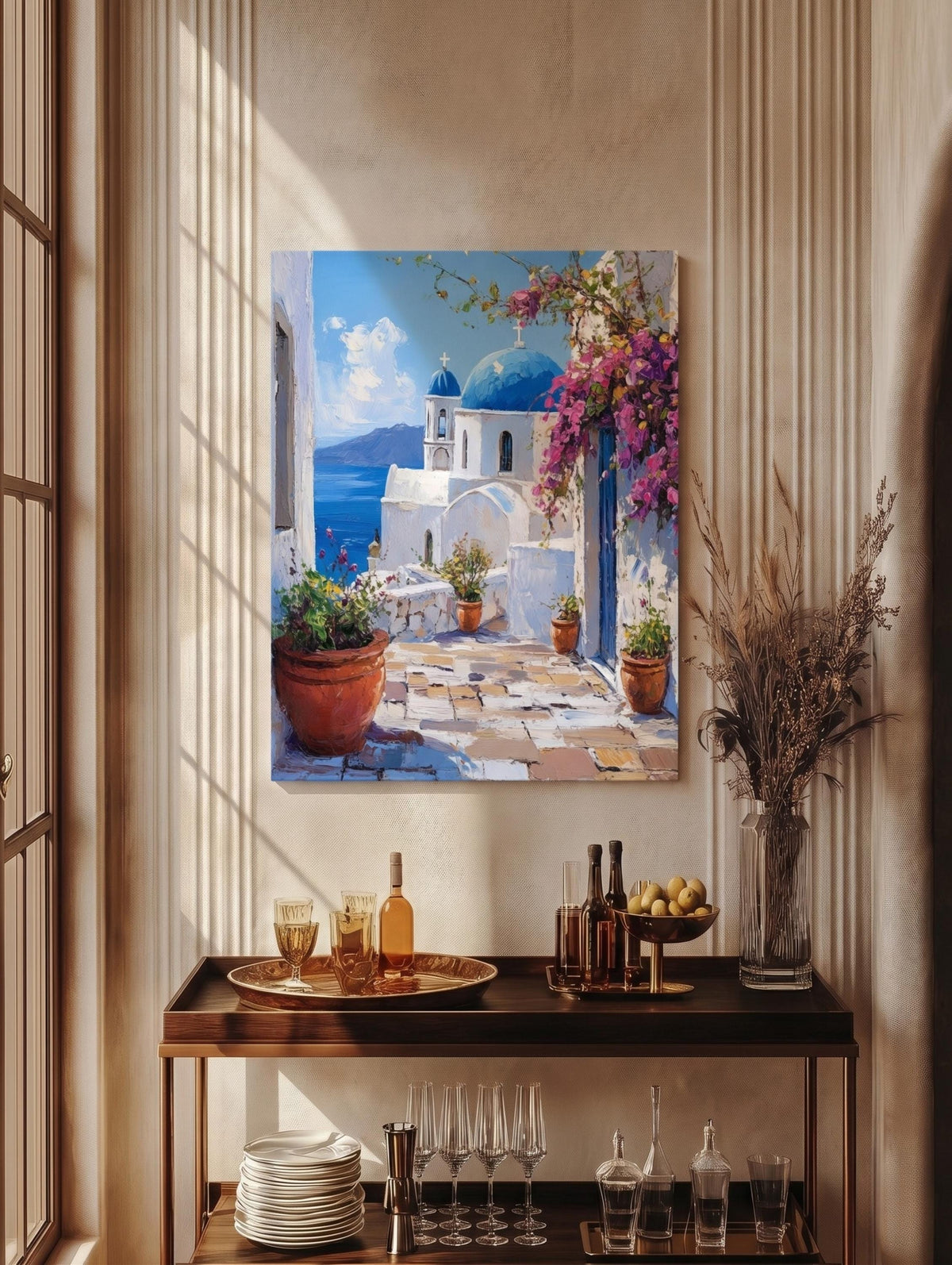 Santorini Framed Canvas Art — view 10 of 20