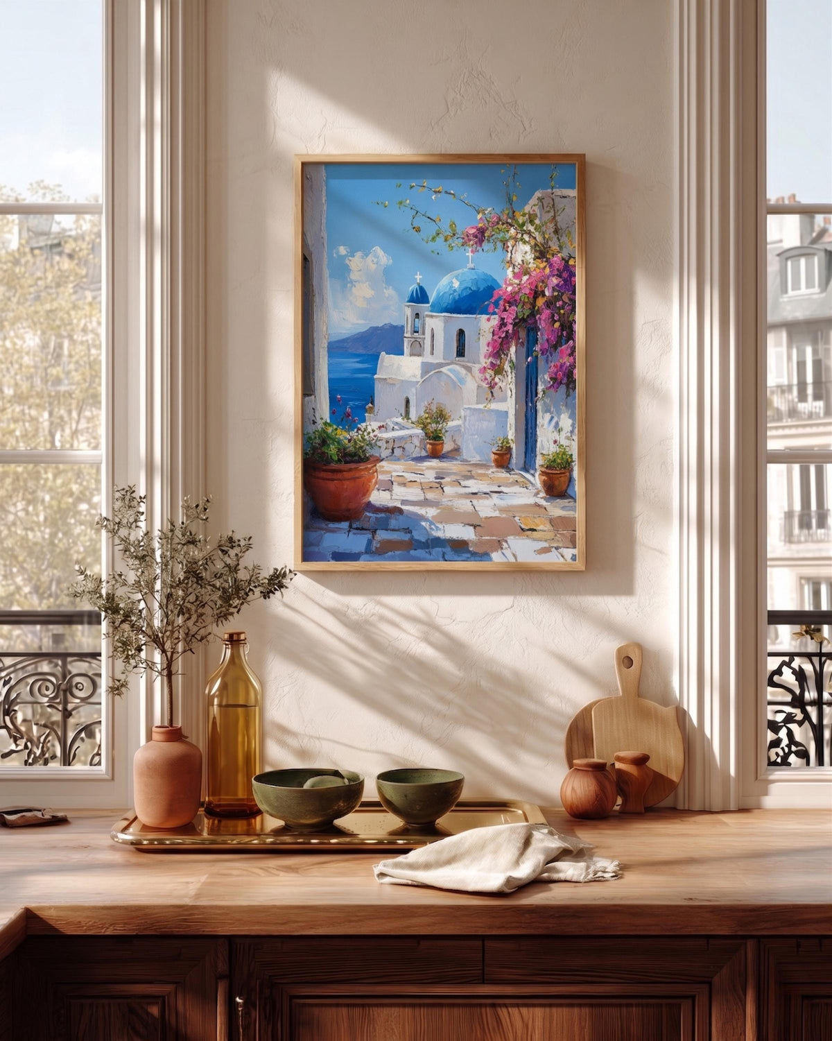 Santorini Framed Canvas Art — view 9 of 20