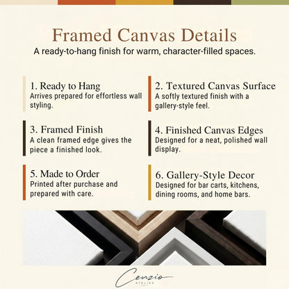 Ginger Cat Champagne Bar Framed Canvas Art — view 7 of 20