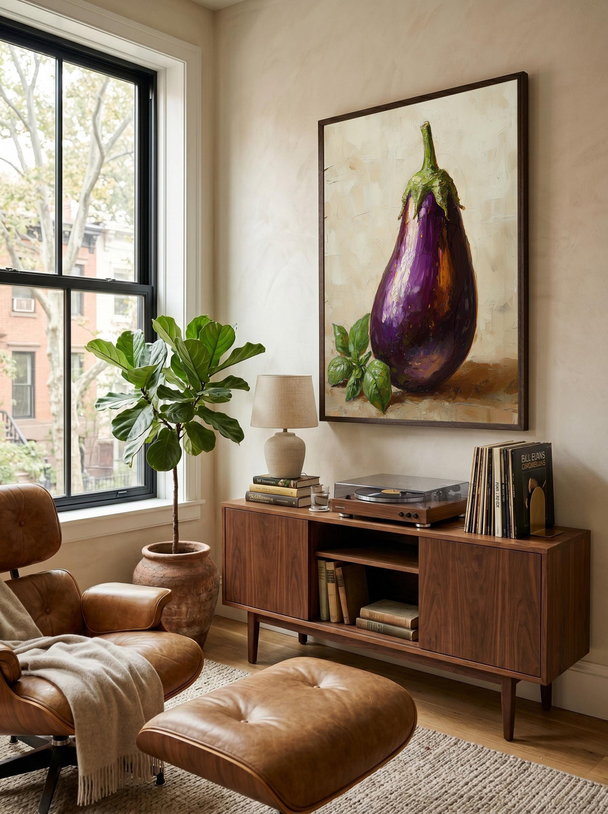 Framed Eggplant Canvas Print — view 16 of 20