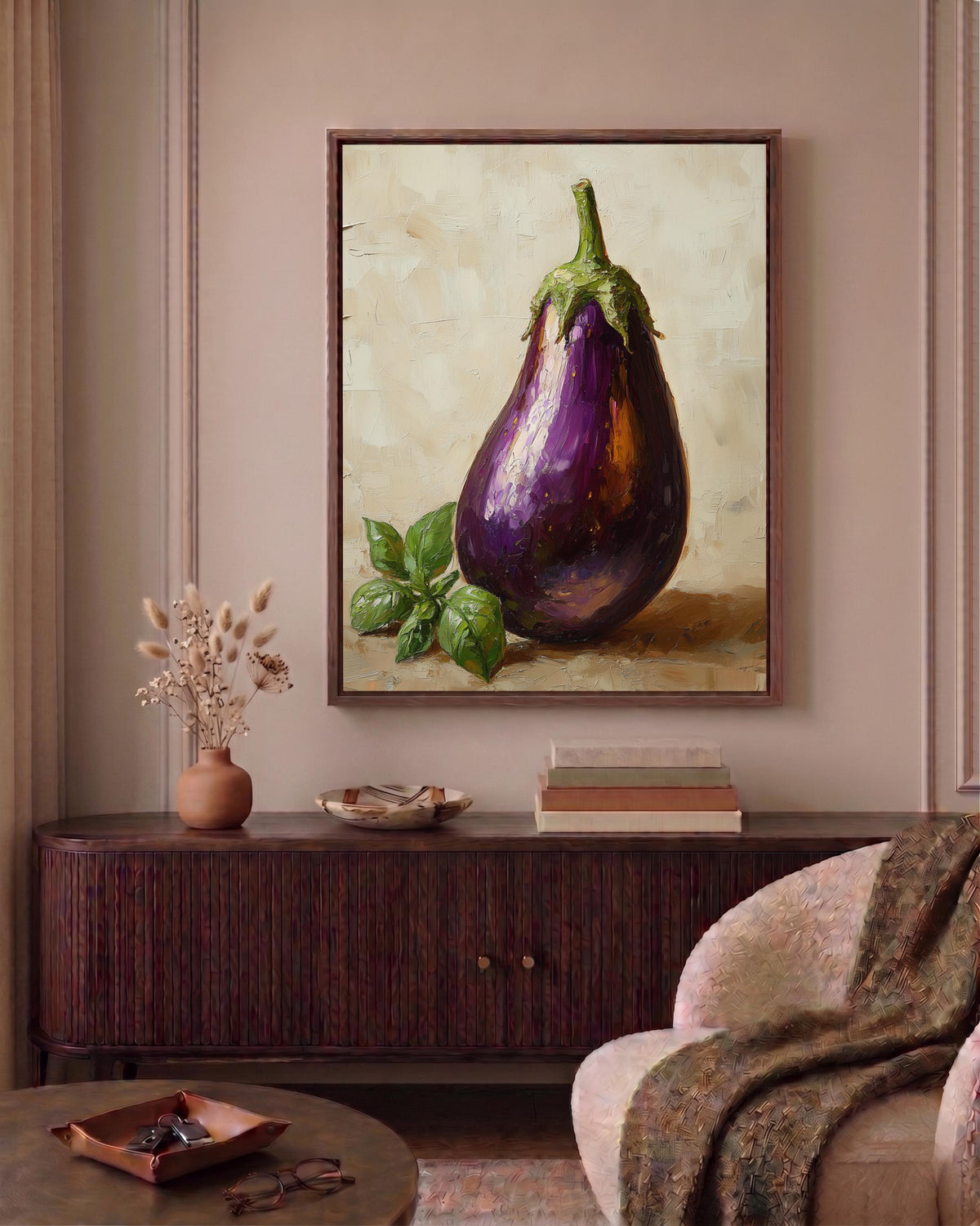 Framed Eggplant Canvas Print — view 10 of 20