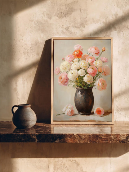 Ranunculus Floral Bouquet Oil Painting — view 13 of 19