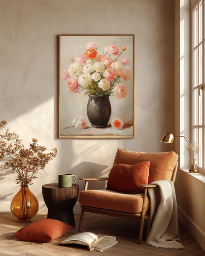 Ranunculus Floral Bouquet Oil Painting — view 6 of 19