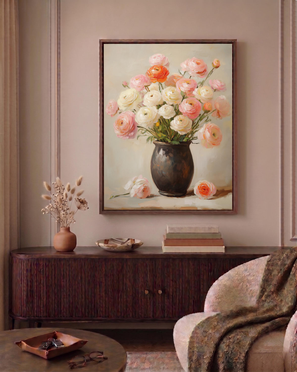 Ranunculus Floral Bouquet Oil Painting — view 7 of 19