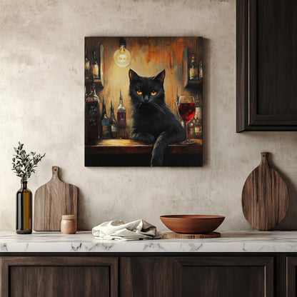 Black Cat Wine Bar Canvas Print — view 18 of 20