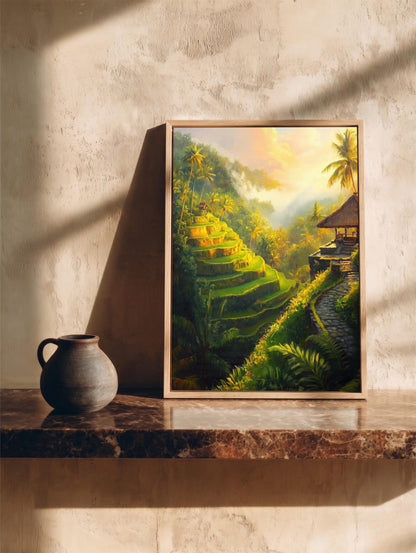 Framed Bali Rice Terrace Canvas Art — view 16 of 20