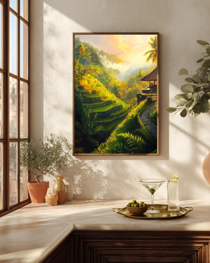 Framed Bali Rice Terrace Canvas Art — view 11 of 20