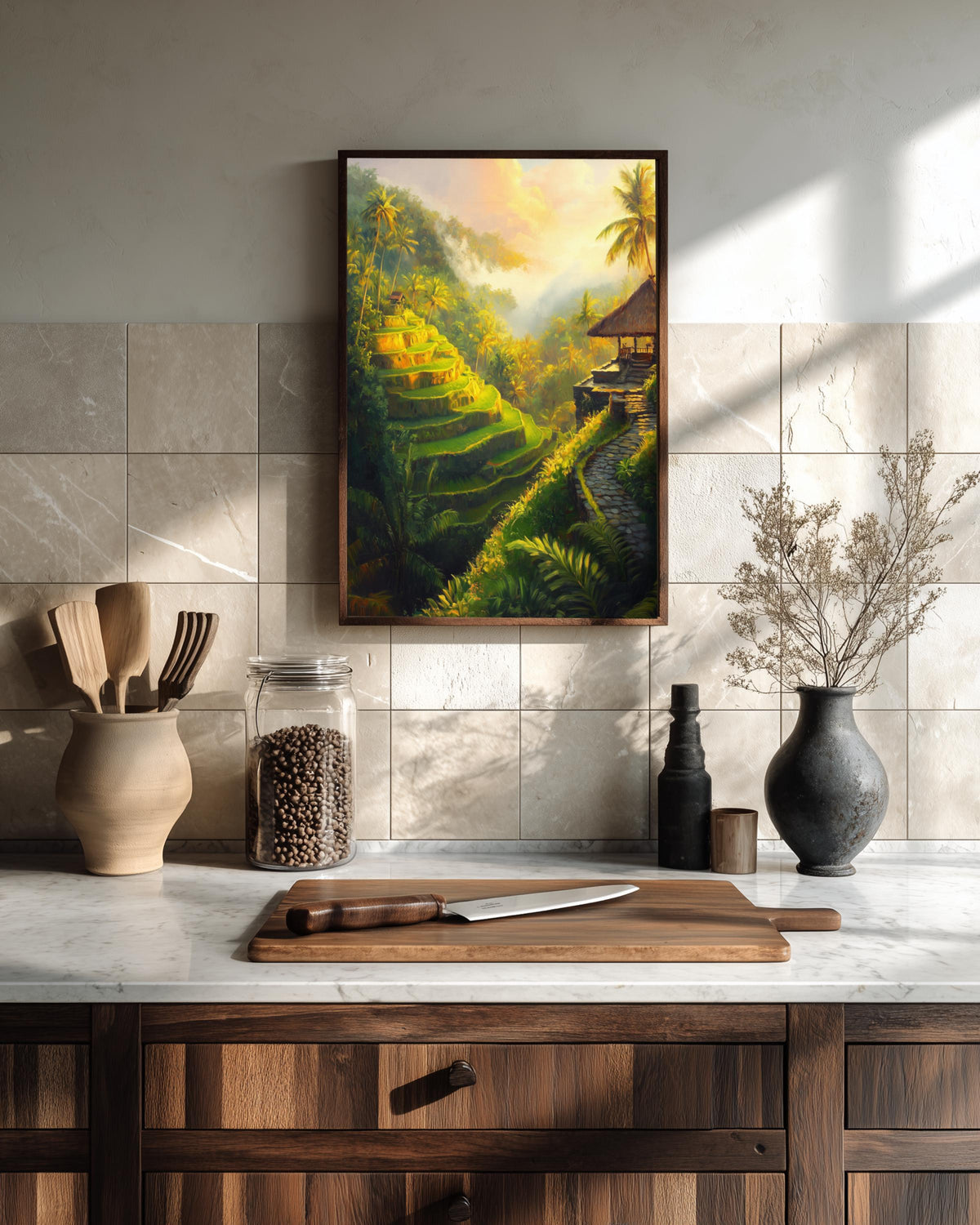 Framed Bali Rice Terrace Canvas Art — view 13 of 20