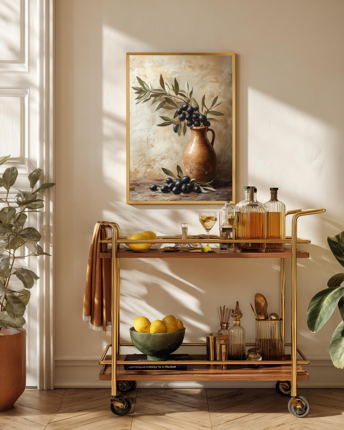 Olive Branch Wall Art Framed Canvas — view 16 of 20