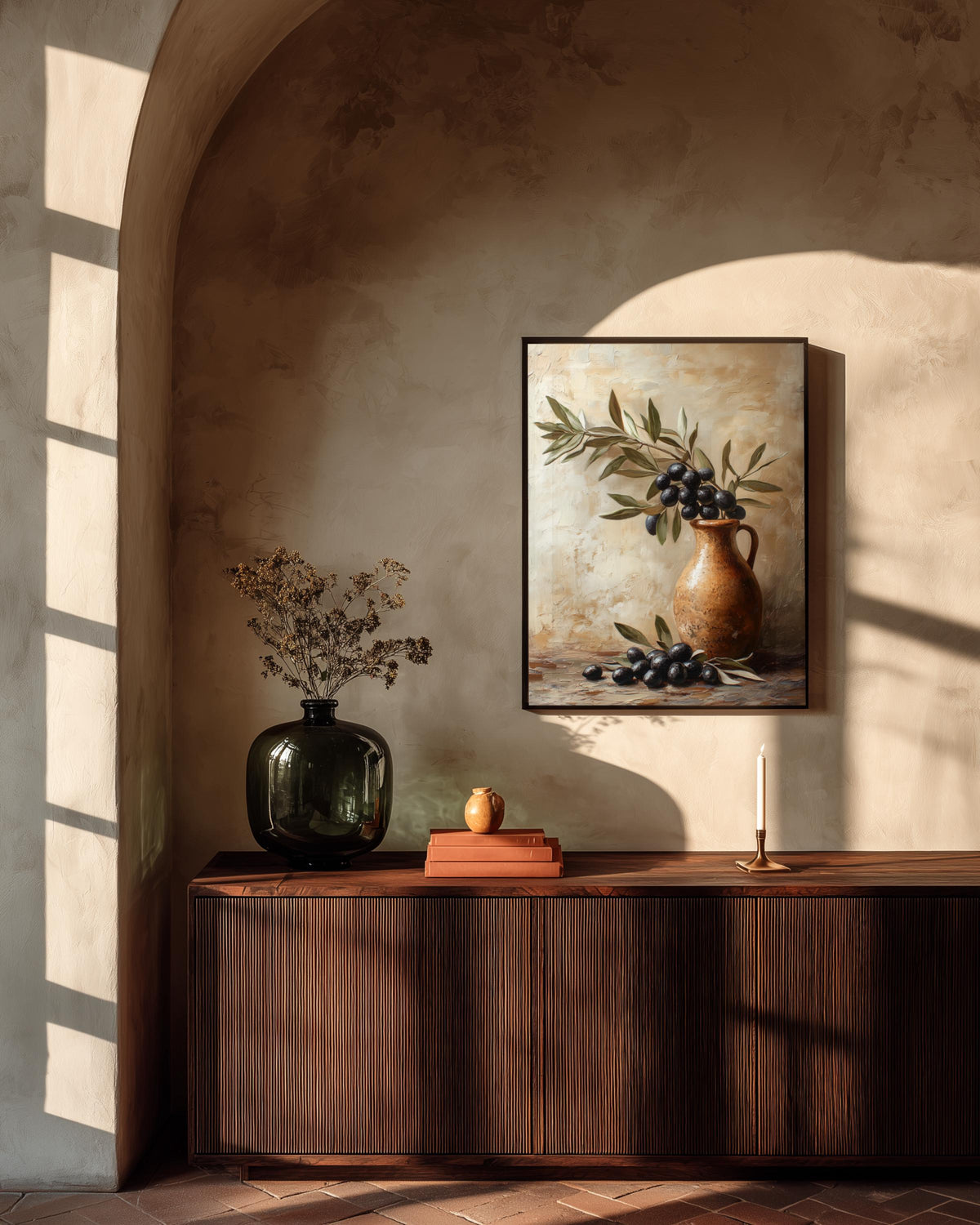 Olive Branch Wall Art Framed Canvas — view 12 of 20