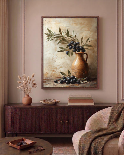 Olive Branch Wall Art Framed Canvas — view 8 of 20