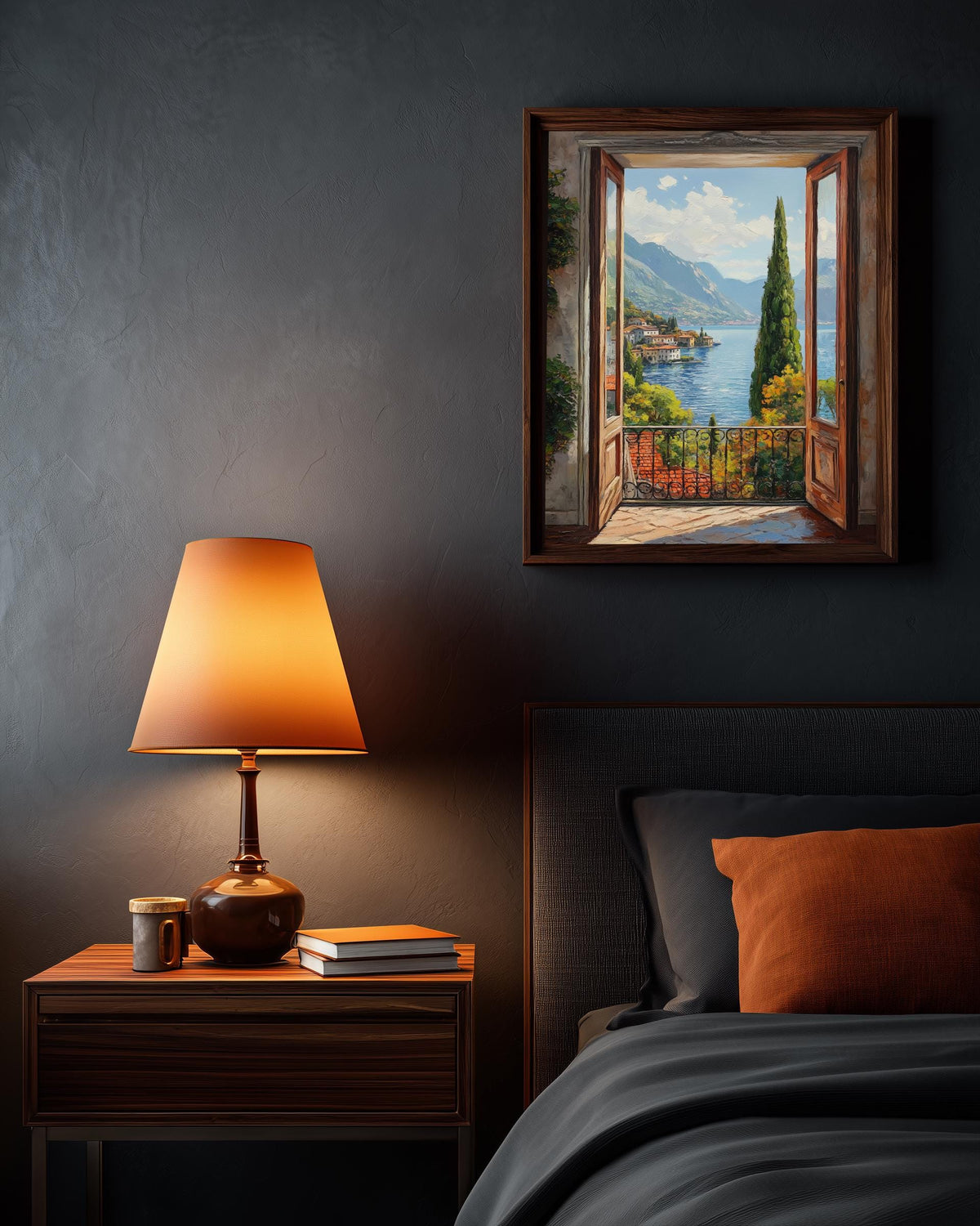 Lake Como Open Window Wall Art — view 10 of 20
