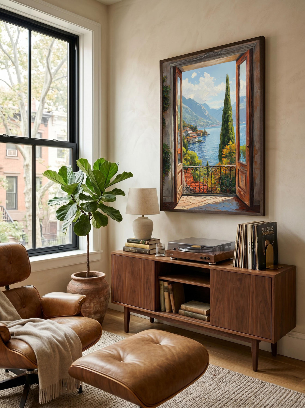 Lake Como Open Window Wall Art — view 15 of 20
