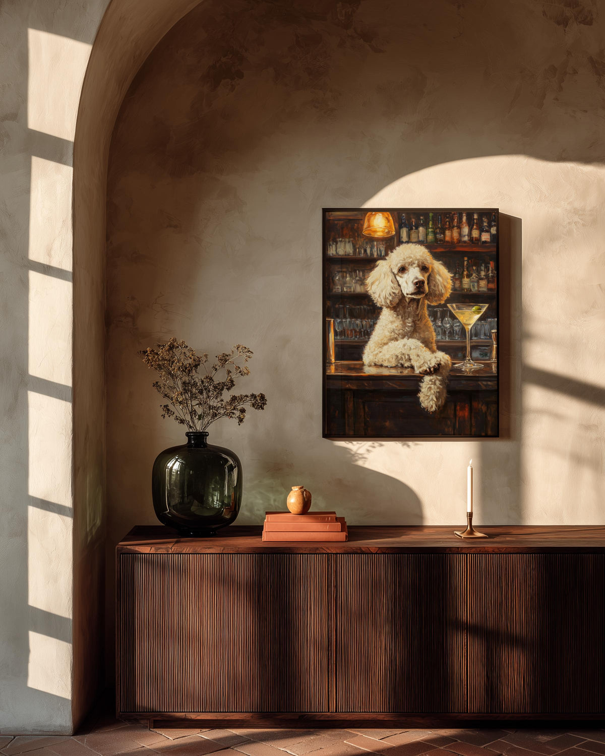 Poodle Martini Framed Canvas Art — view 9 of 20