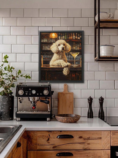 Poodle Martini Framed Canvas Art — view 15 of 20