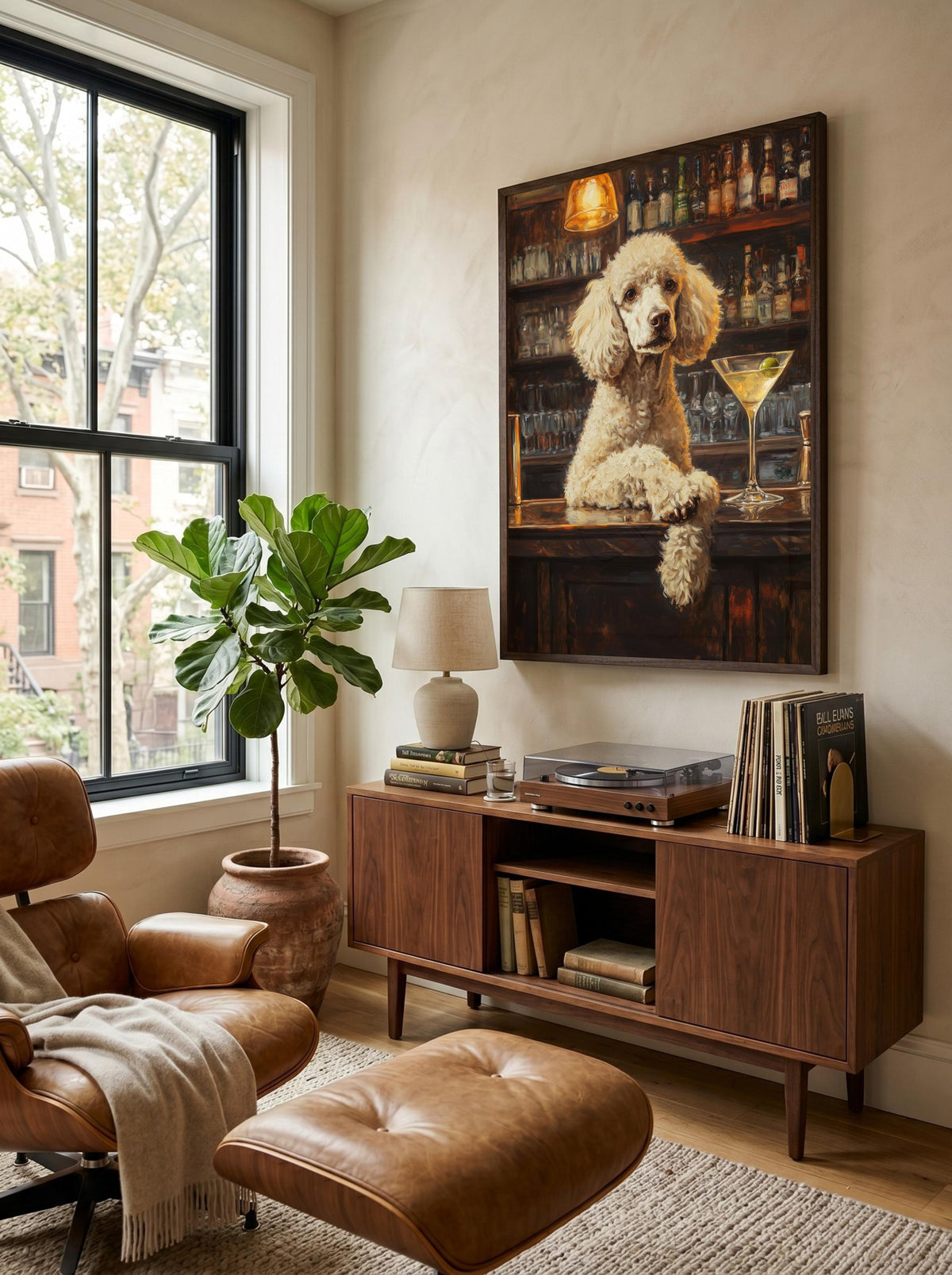 Poodle Martini Framed Canvas Art — view 16 of 20