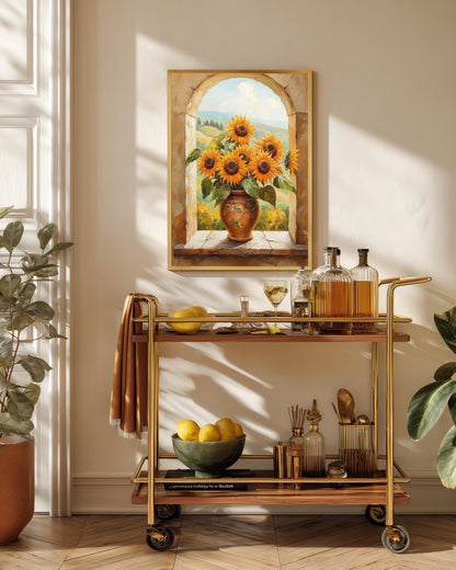 Painterly oil-style floral art on cotton canvas, made to order in seven sizes
