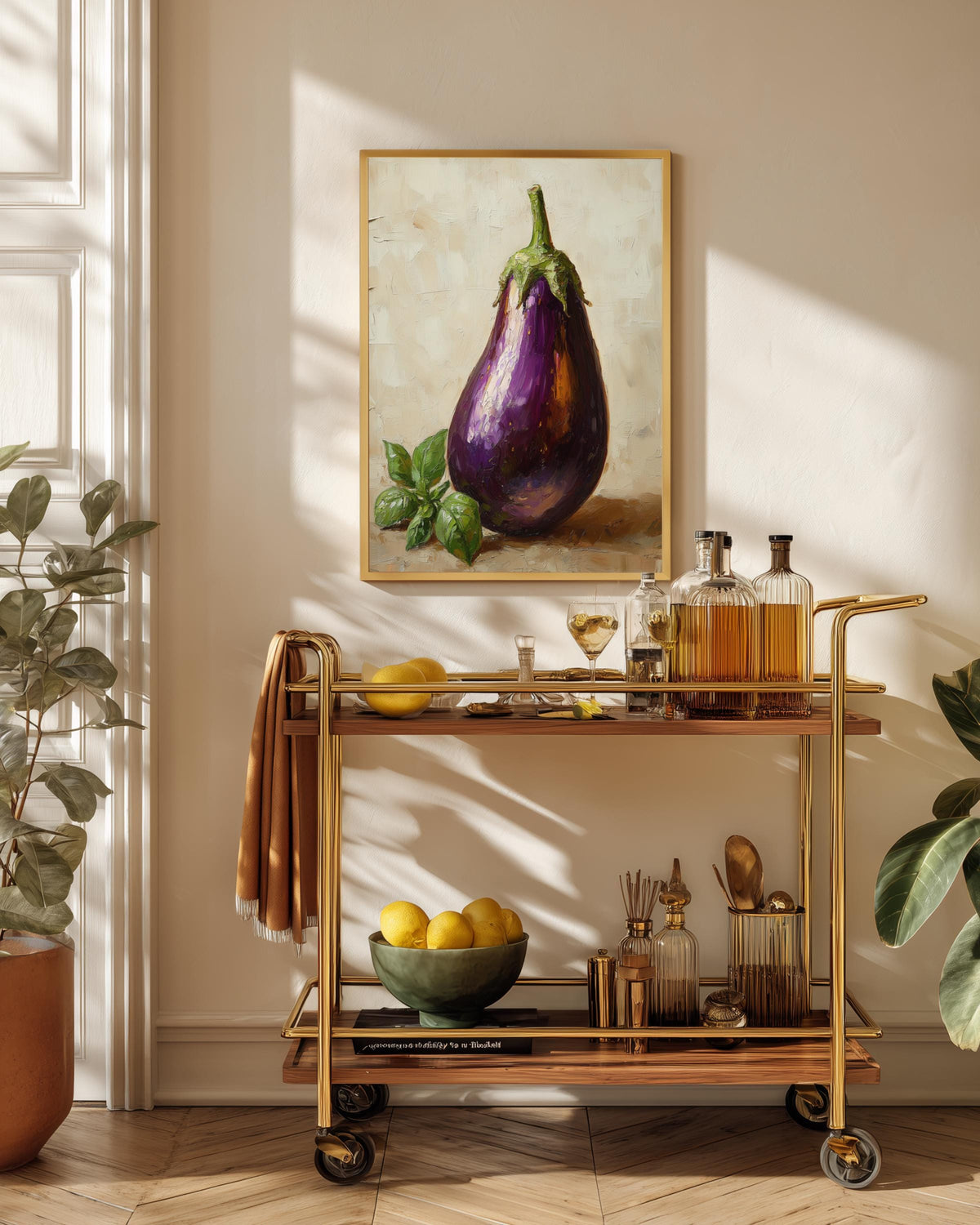 Framed Eggplant Canvas Print — view 6 of 20