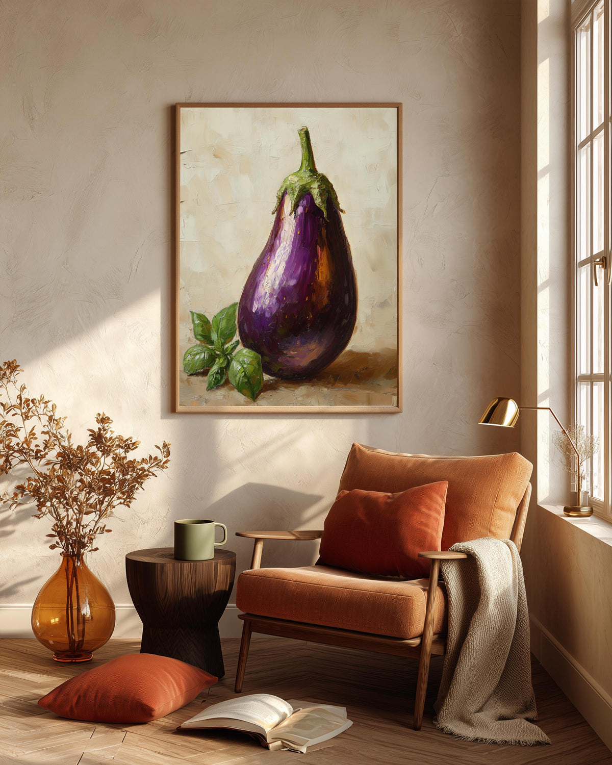 Framed Eggplant Canvas Print — view 12 of 20
